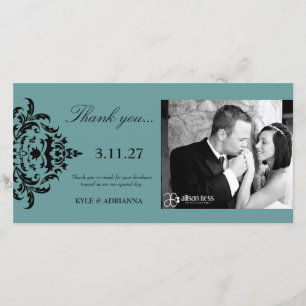 Tarjeta De Agradecimiento el damasco elegante 311-Simplisticly le agradece