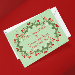 Tarjeta De Agradecimiento El delicioso cóctel Boda Strawberries de verano