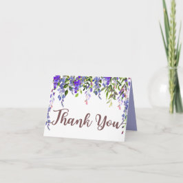 Tarjeta De Agradecimiento El descenso floral de las glicinias le agradece