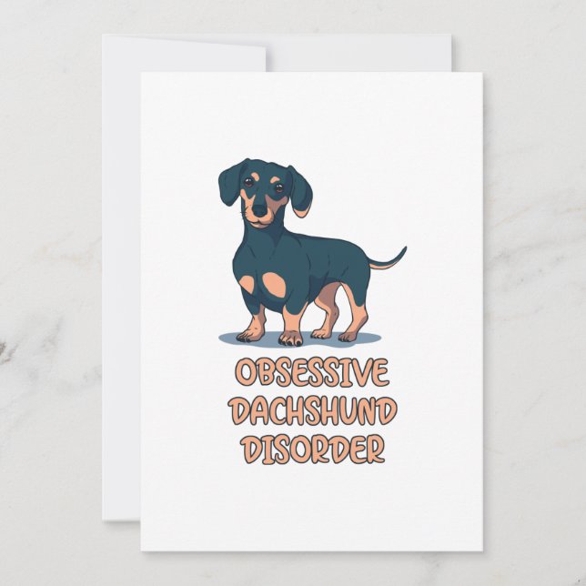 Tarjeta De Agradecimiento El desorden obsesivo de Dachshund (Anverso)
