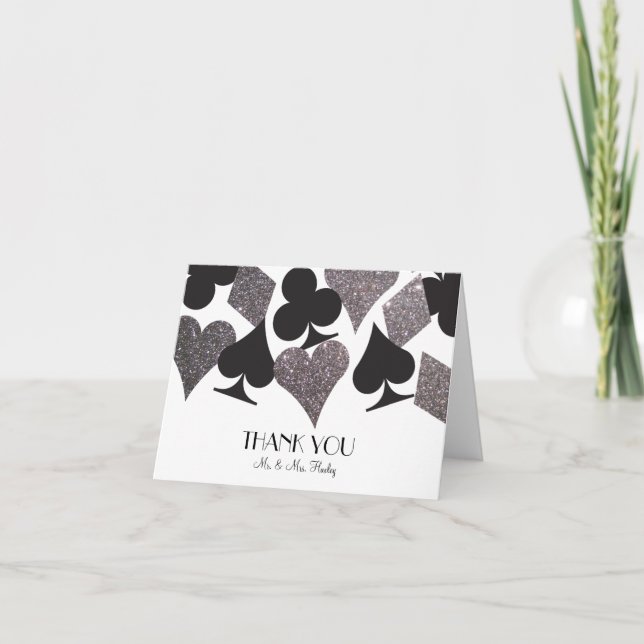 Tarjeta De Agradecimiento El destino Vegas le agradece cardar el falso (Anverso)