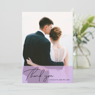 Tarjeta de agradecimiento el día de la boda de col