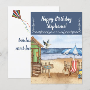 Tarjeta De Agradecimiento El día de la playa personalizado