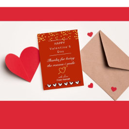 tarjeta de agradecimiento el día de San Valentín p