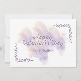 Tarjeta De Agradecimiento El día de San Valentín Pink Purple