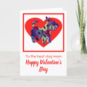 Tarjeta De Agradecimiento El Día de San Valentín rojo del perro del terror e
