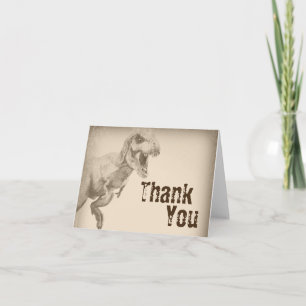 Tarjeta De Agradecimiento El dinosaurio de los niños le agradece las
