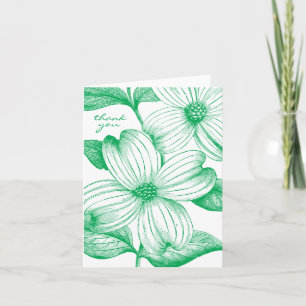 Tarjeta De Agradecimiento El Dogwood le agradece cardar