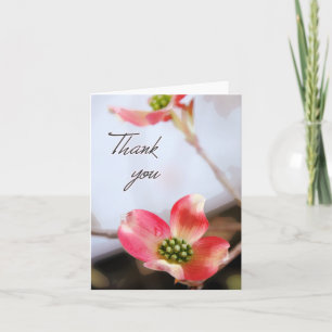 Tarjeta De Agradecimiento El Dogwood rosado le agradece cardar