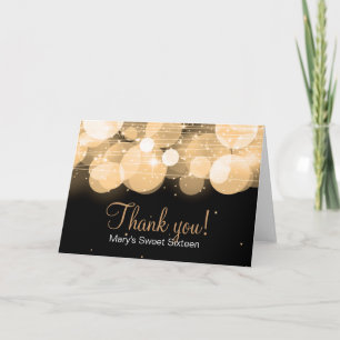 Tarjeta De Agradecimiento El dulce dieciséis le agradece brillar