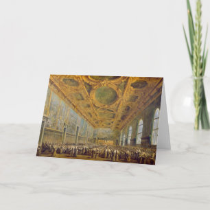 Tarjeta De Agradecimiento El dux de Venecia que agradece al consejo