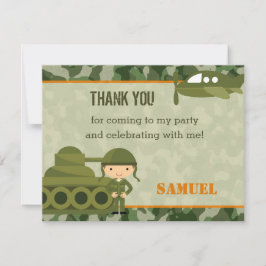 Tarjeta De Agradecimiento El ejército le agradece carda personalizado (los