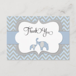 Tarjeta De Agradecimiento El elefante azul Baby Shower le agradece cardar
