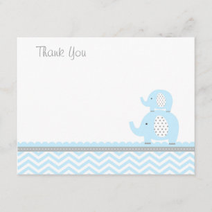 Tarjeta De Agradecimiento El elefante le agradece cardar