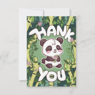 Tarjeta De Agradecimiento El elegante Panda encantador