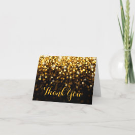 Tarjeta De Agradecimiento El encanto negro del Glitz de Hollywood del oro le