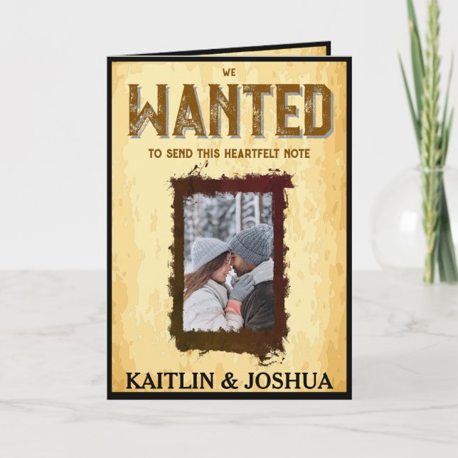 Tarjeta De Agradecimiento El encanto rústico del Boda occidental 🤠 el país (Anverso)