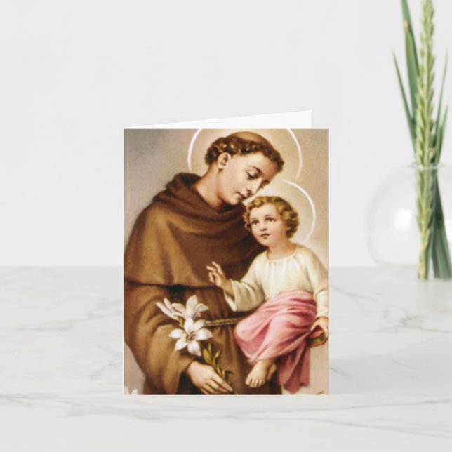 Tarjeta De Agradecimiento El entierro le agradece carda el | St Anthony 4 (Anverso)
