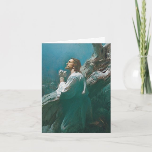 Tarjeta De Agradecimiento El entierro le agradece carda Jesucristo del | que (Anverso)