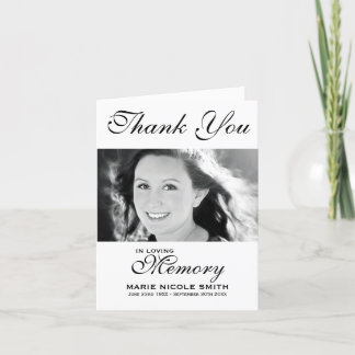 Tarjeta De Agradecimiento El entierro negro y blanco le agradece personalizó