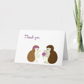 Tarjeta De Agradecimiento El erizo le agradece cardar