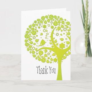 Tarjeta De Agradecimiento {el espacio en blanco del árbol verde} le agradece