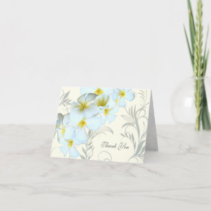 Tarjeta De Agradecimiento El espacio en blanco del Flourish del Plumeria le