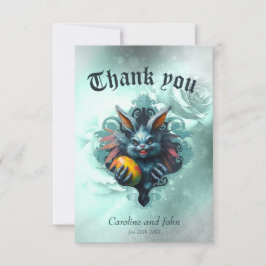 Tarjeta De Agradecimiento El espeluznante conejo de Pascua,