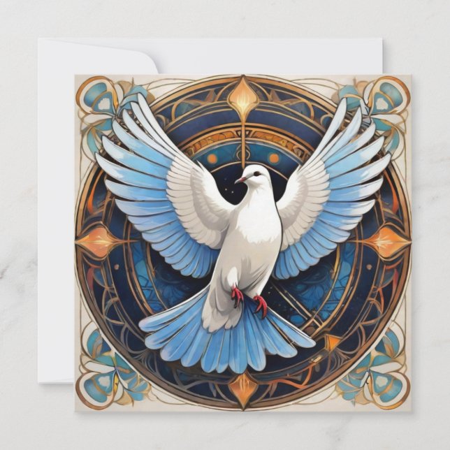 Tarjeta De Agradecimiento El Espíritu Santo (paloma) 2 (Anverso)