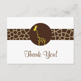 Tarjeta De Agradecimiento El estampado de girafa le agradece