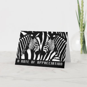 Tarjeta De Agradecimiento El estampado de zebra moderno le agradece en