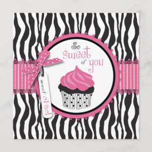 Tarjeta De Agradecimiento El estampado de zebra y la magdalena le agradecen