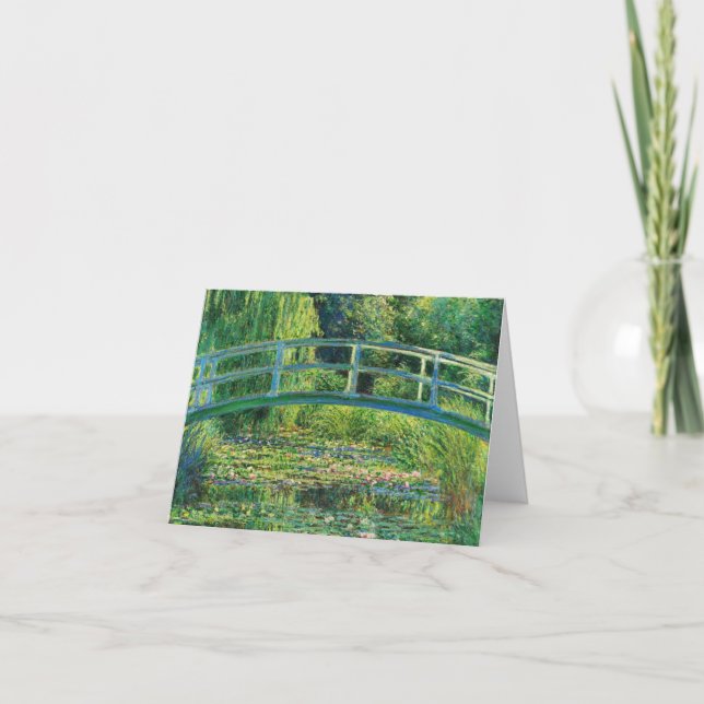 Tarjeta De Agradecimiento El estanque para las naves de Claude Monet (Anverso)