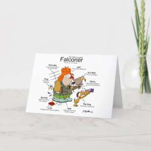 Tarjeta De Agradecimiento El Falconer Bien Equipado