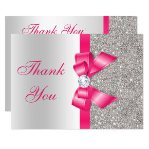 Tarjeta De Agradecimiento El falso arco y los diamantes de las rosas fuertes