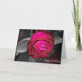 Tarjeta De Agradecimiento El feliz cumpleaños de la Camellia Rosy