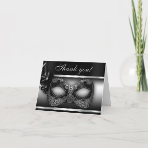 Tarjeta De Agradecimiento El fiesta de la mascarada le agradece observar