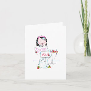 Tarjeta De Agradecimiento El fiesta de Spa'thday le agradece observar