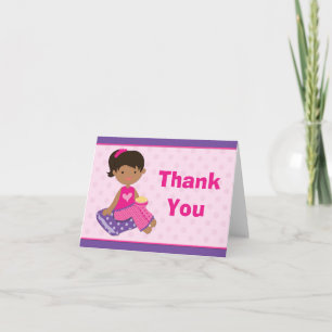 Tarjeta De Agradecimiento El fiesta del Sleepover le agradece chica