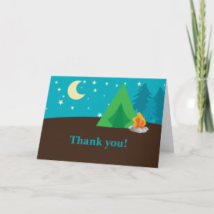 Tarjeta De Agradecimiento El fiesta que acampa le agradece Notecards