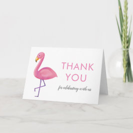 Tarjeta De Agradecimiento El flamenco rosado Baby Shower moderno le agradece