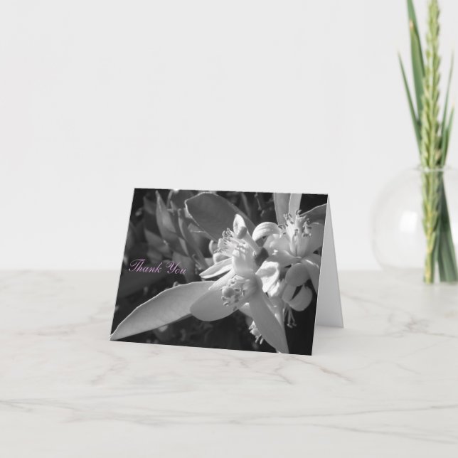 Tarjeta De Agradecimiento El flor anaranjado le agradece cardar (Anverso)