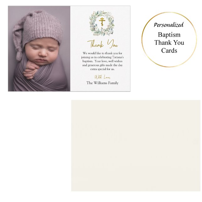 Tarjeta De Agradecimiento El follaje ruso fue bautismo cristiano ortodoxo (Subido por el creador)