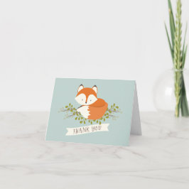 Tarjeta De Agradecimiento El Fox dulce del arbolado le agradece