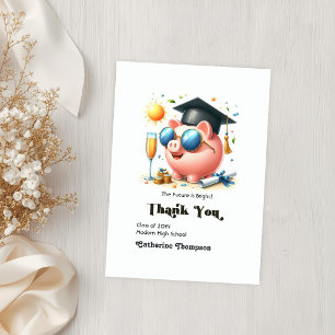 Tarjeta De Agradecimiento El Futuro es Brillante Finanza Graduación Foto