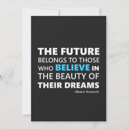 Tarjeta De Agradecimiento El futuro pertenece a aquellos que creen