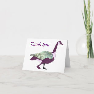Tarjeta De Agradecimiento El ganso le agradece cardar