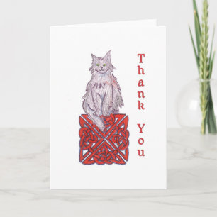 Tarjeta De Agradecimiento El gato céltico le agradece observar
