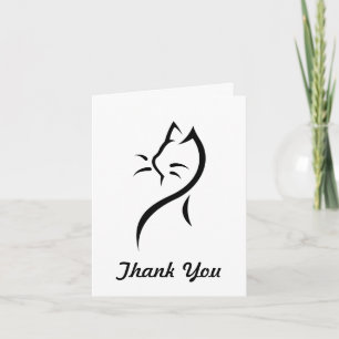 Tarjeta De Agradecimiento El gato elegante le agradece observar