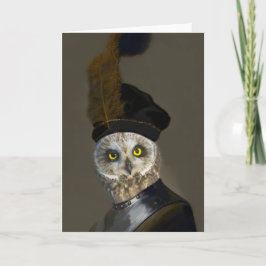 Tarjeta De Agradecimiento El general búho - Pintura compuesta